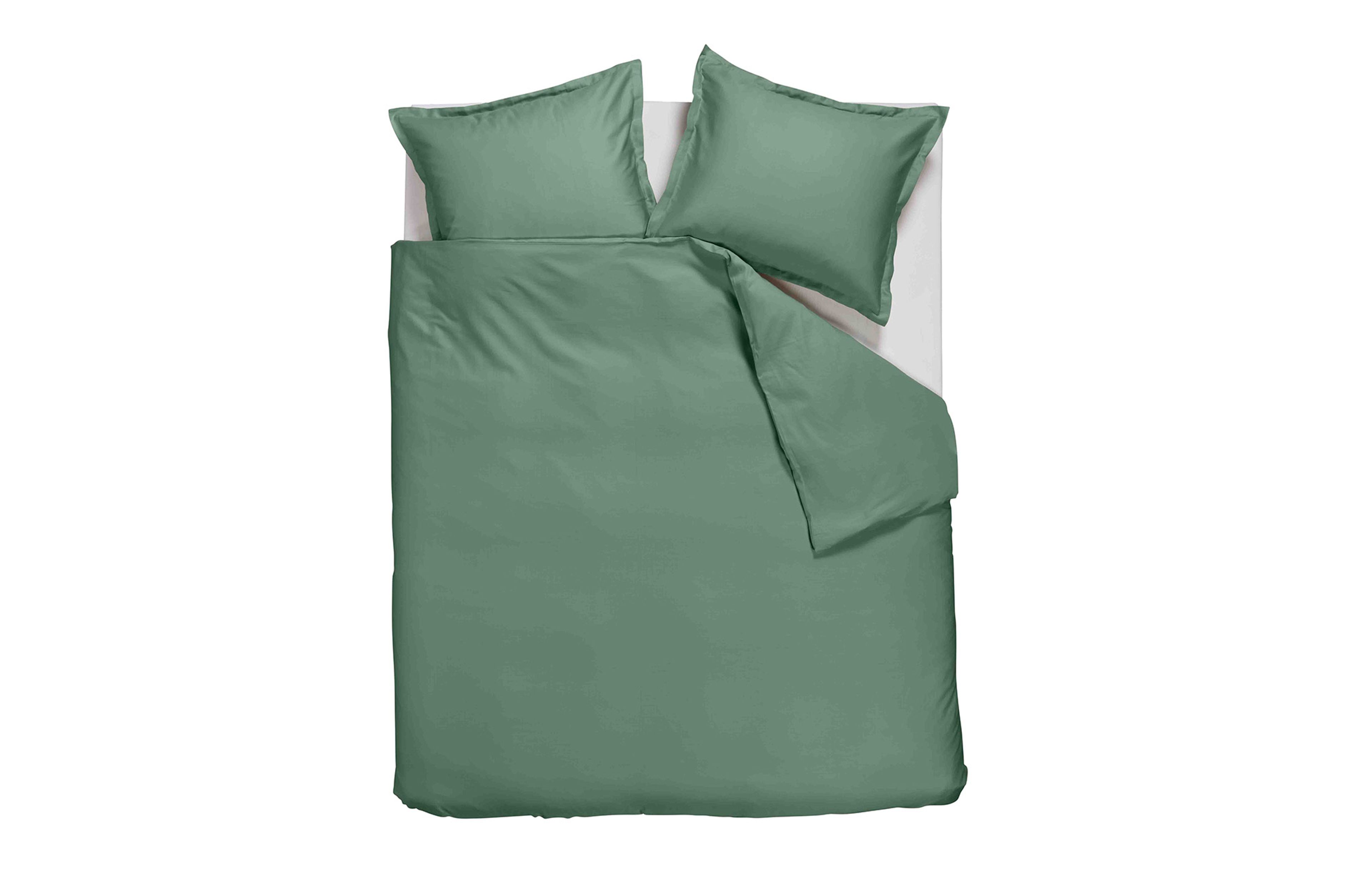 Ambiante Satin Dekbedovertrek Uni Grey Green