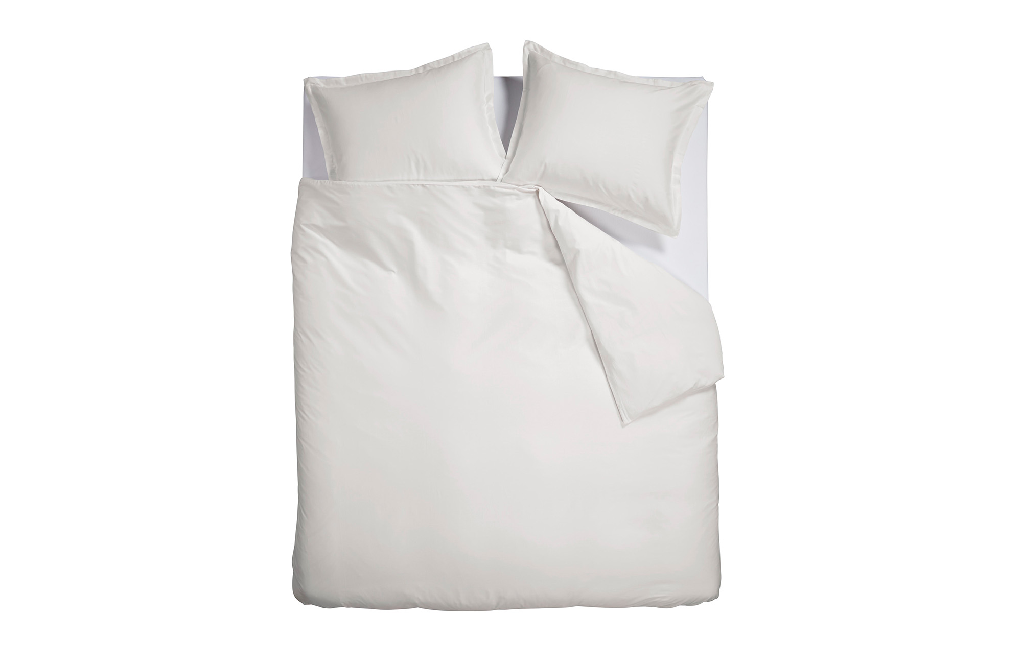 Ambiante Satin Uni Dekbedovertrek White