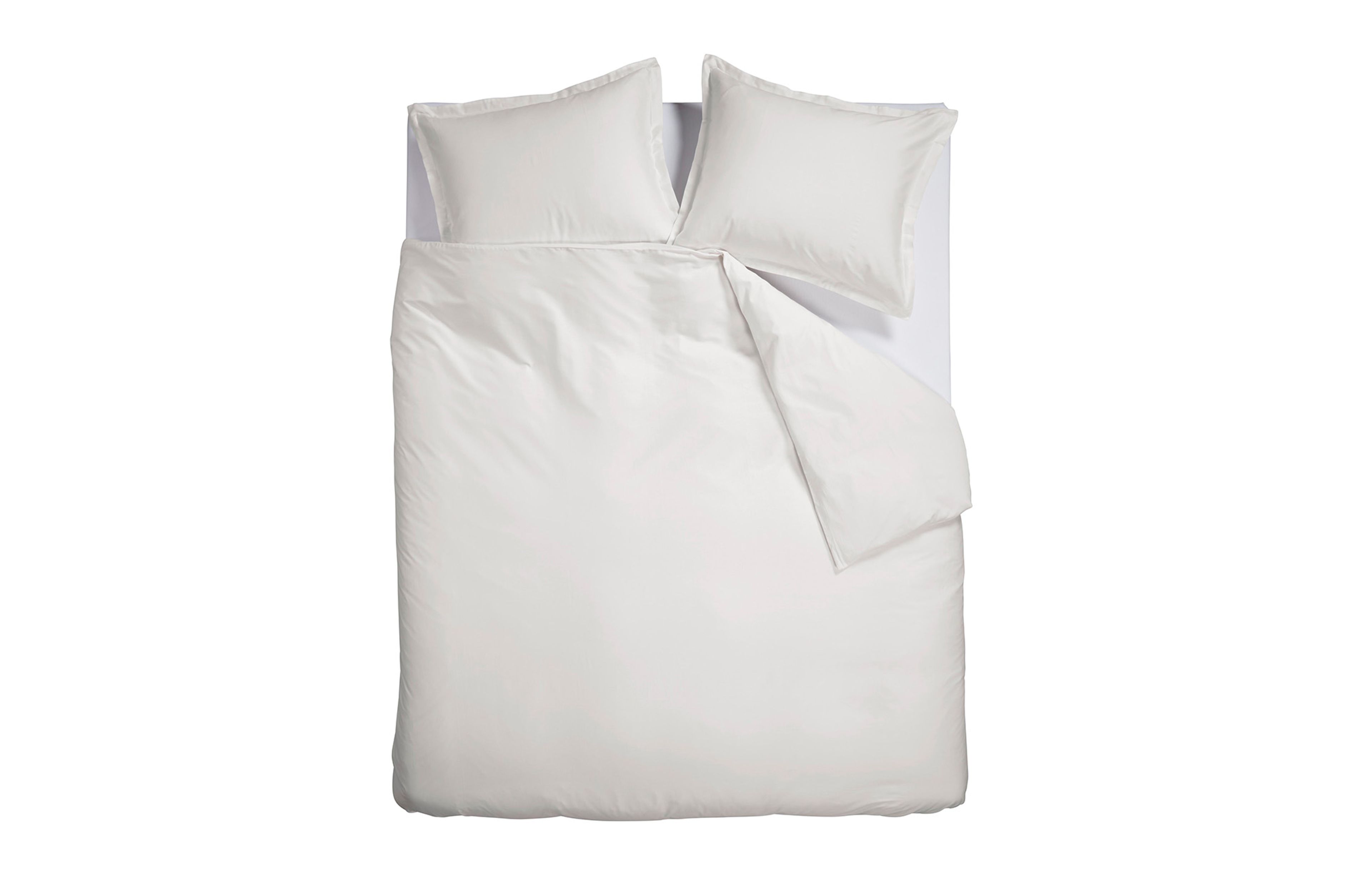 Ambiante Satin Uni Dekbedovertrek White