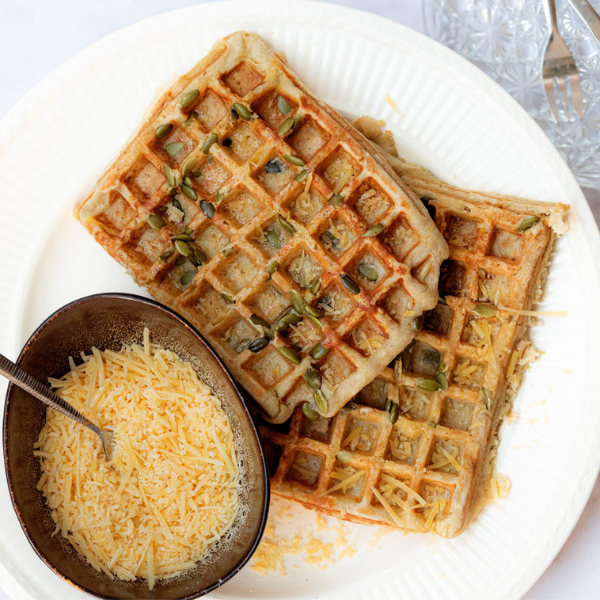 Kwarkwafels met courgette