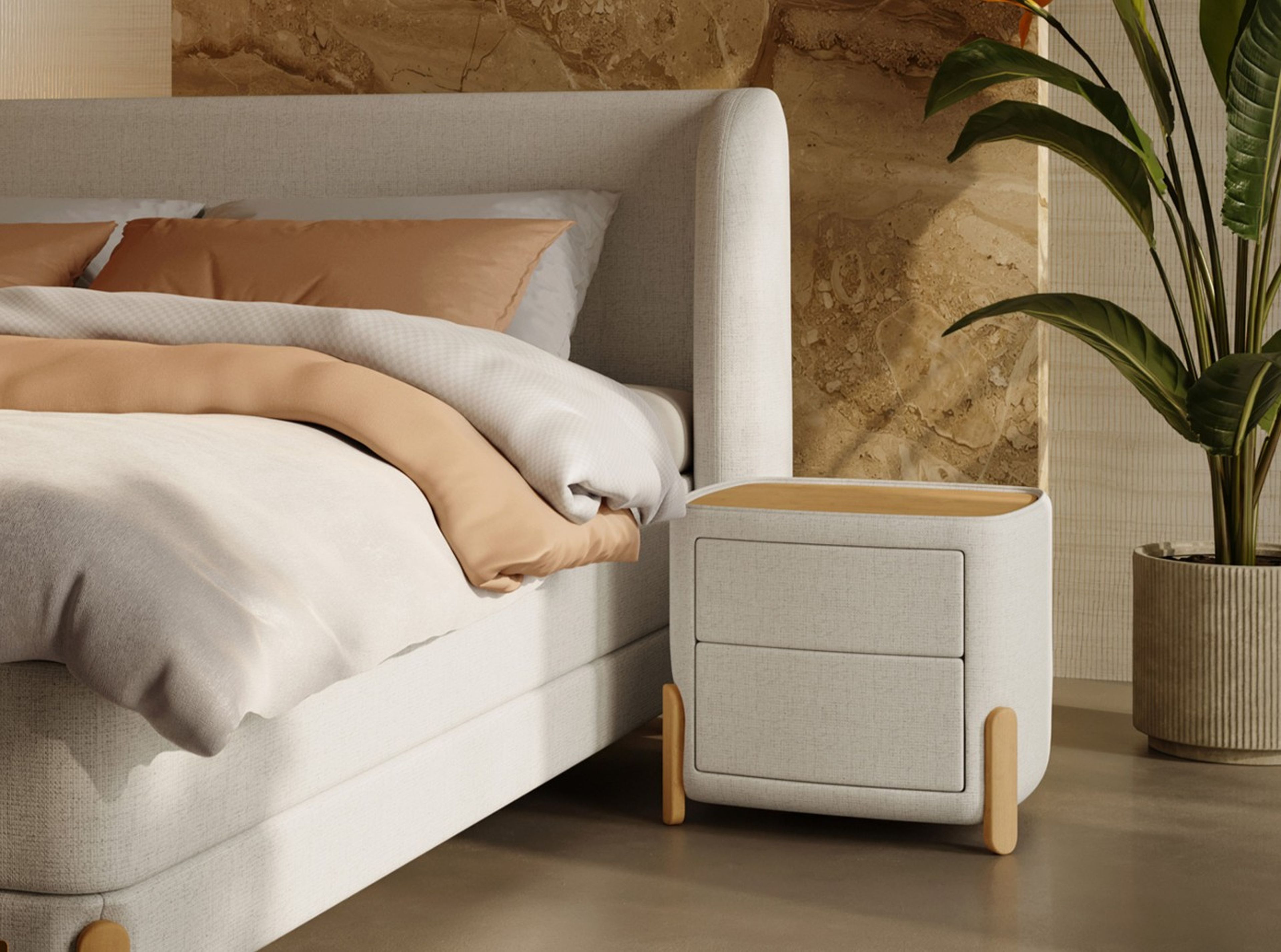 Combineer je nachtkastje met je boxspring